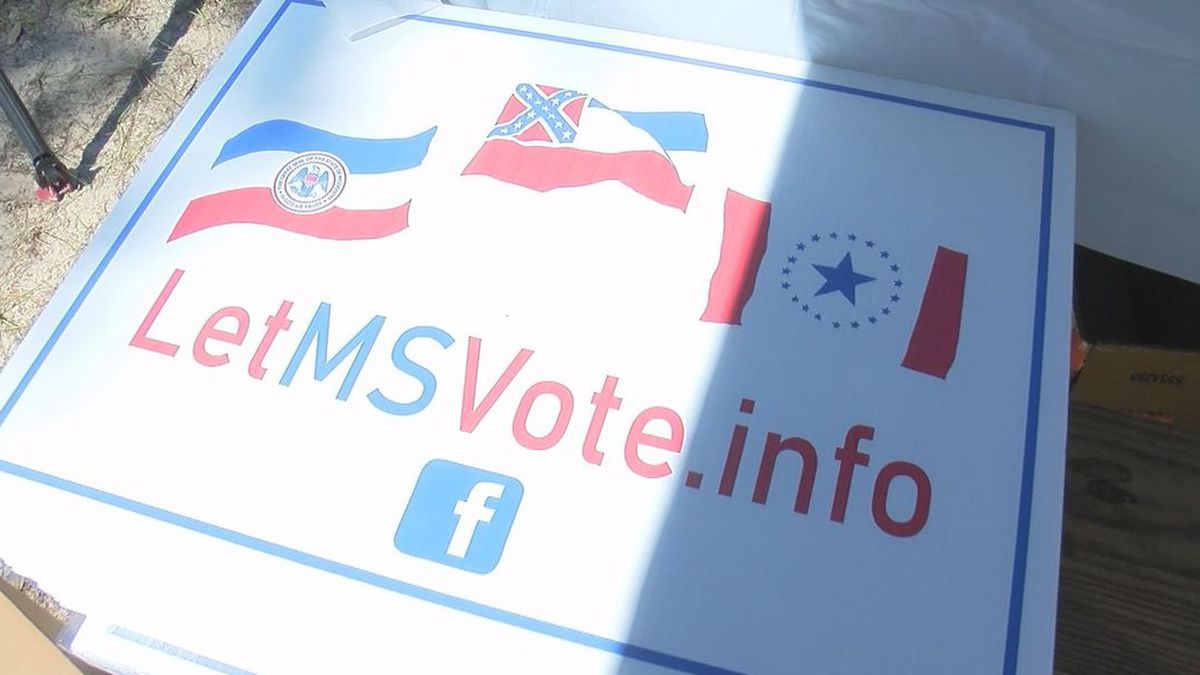 About 100 people spent their Saturday afternoon at Lum Cumbest Park, eager to enjoy the day, eat some hamburgers and voice their concerns over the upcoming vote for a new Mississippi state flag.
